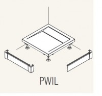 SanSwiss ILA PWIL panel k vaničce přední hliníkový bílá L-panel 2 / V rohu PWIL09009004